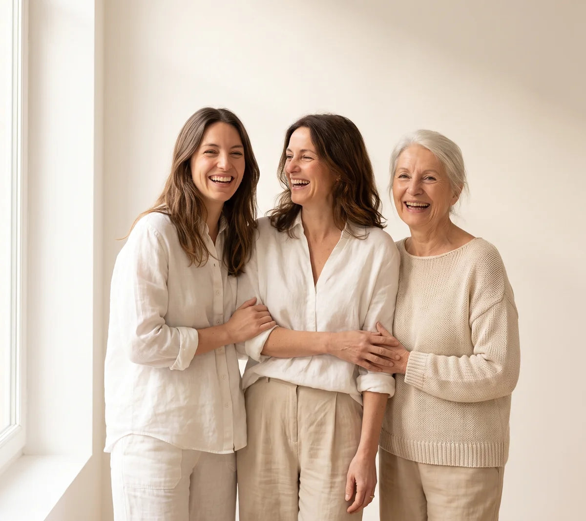 Trois femmes souriantes — Avelyia
