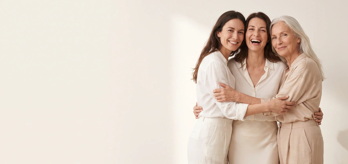 Trois femmes souriantes — Avelyia