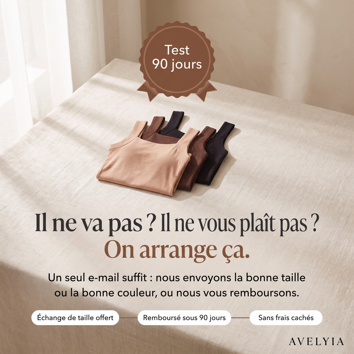 Débardeur sculptant à soutien-gorge intégré Avelyia