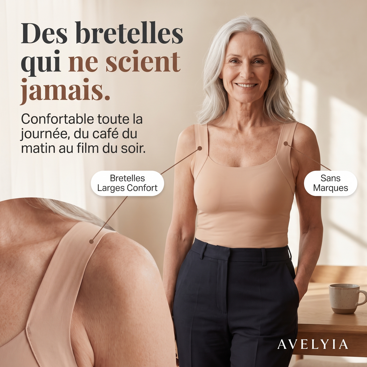 Débardeur sculptant à soutien-gorge intégré Avelyia