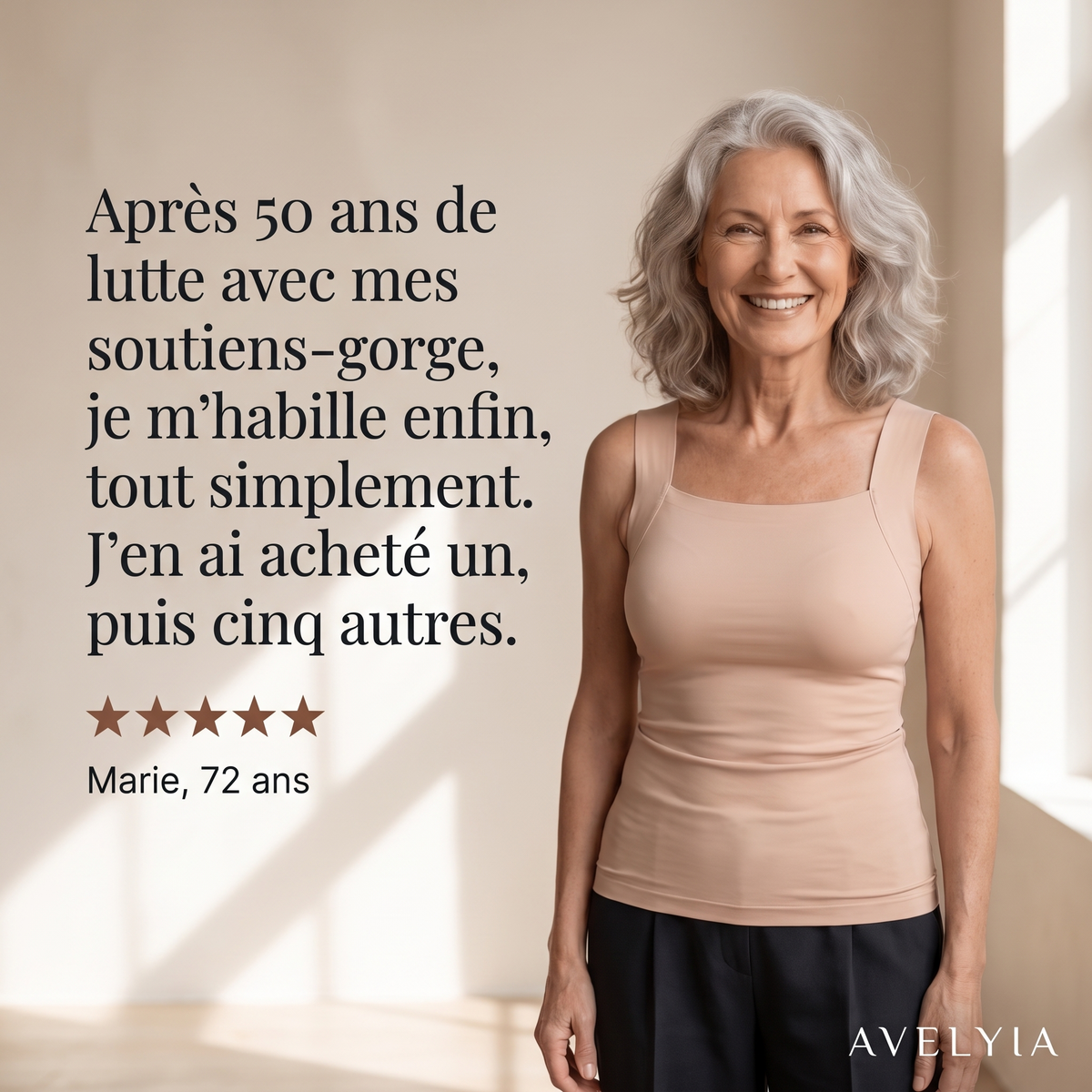 Débardeur sculptant à soutien-gorge intégré Avelyia