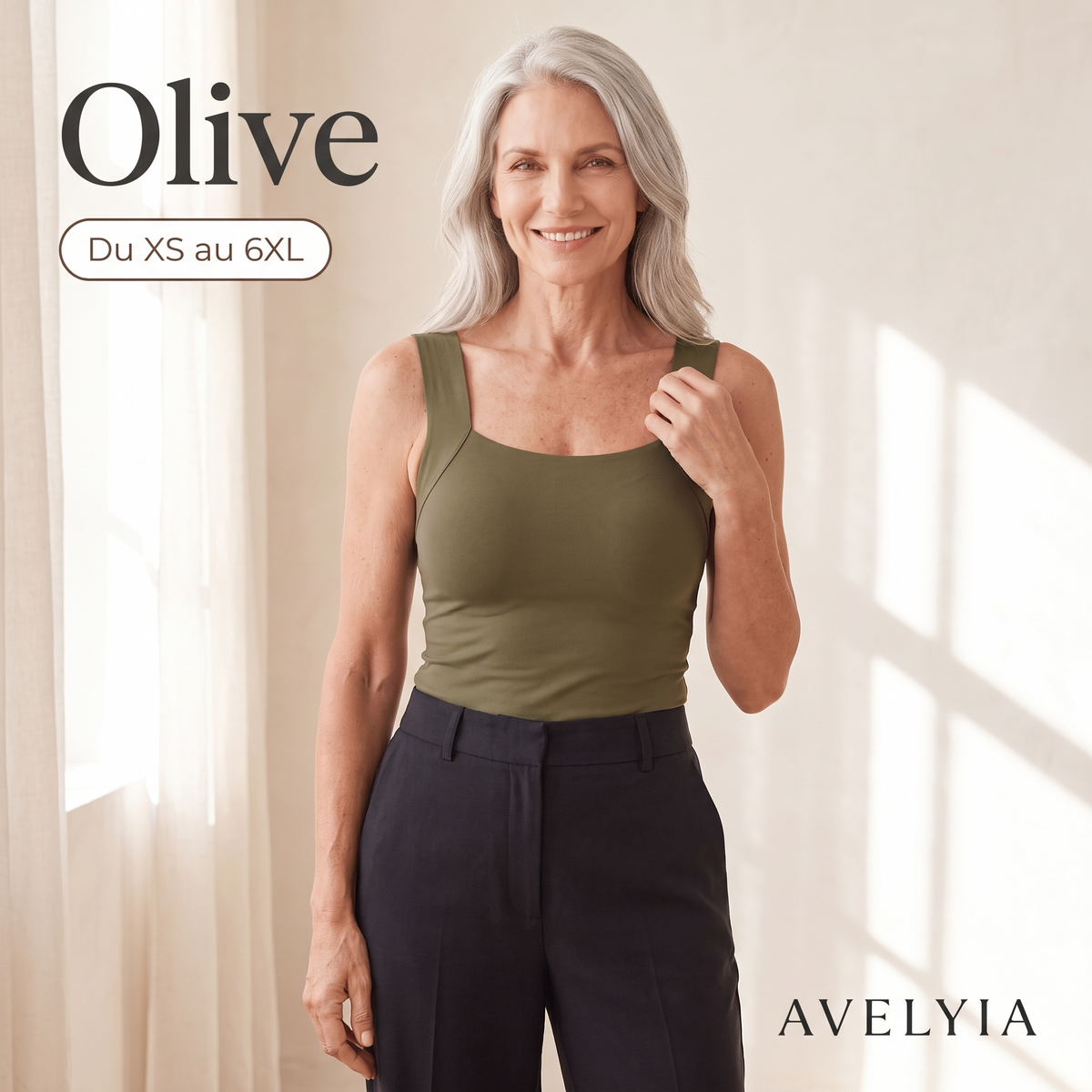 Débardeur sculptant à soutien-gorge intégré Avelyia