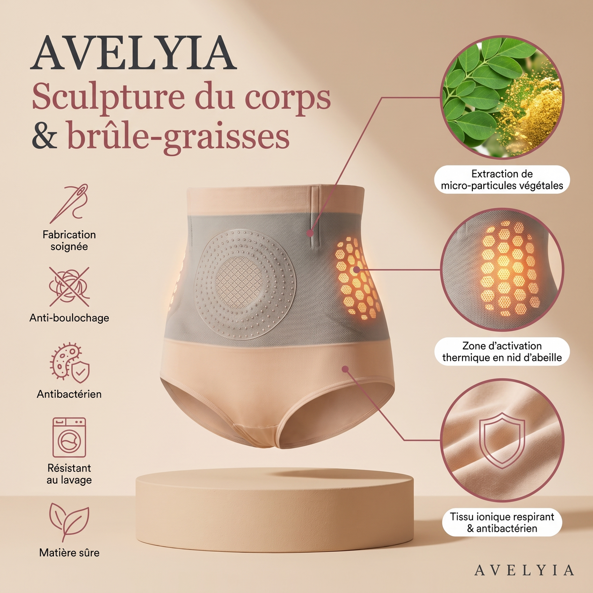 Short Brûle-Graisses 4-en-1 Moringa & Berbérine Avelyia