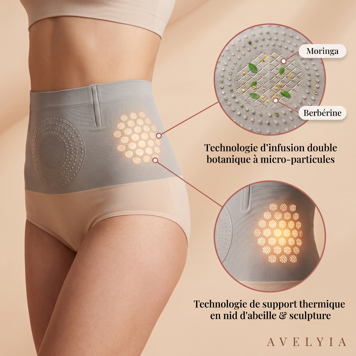 Short Brûle-Graisses 4-en-1 Moringa & Berbérine Avelyia